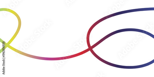 Colorful Gradient Infinity Line Abstract on White Background