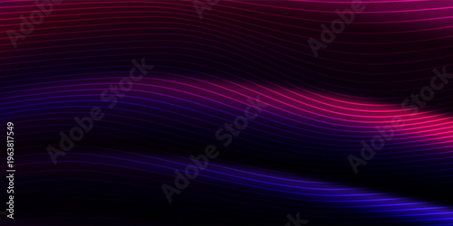 Abstract Purple Wave Background With Curved Lines And Futuristic Gradient Design,elemen trendy design