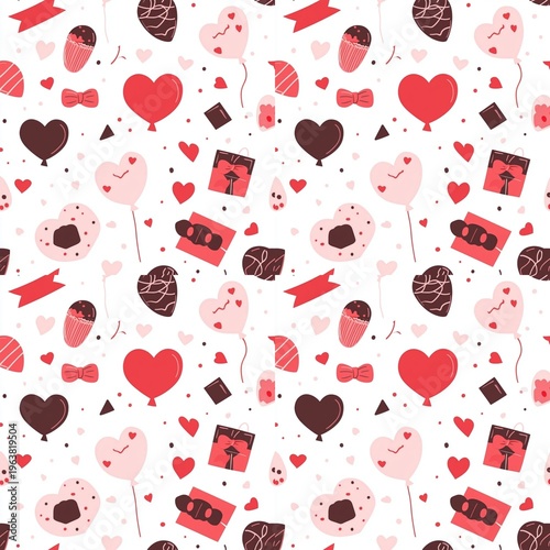 Seamless heart pattern background for romantic Valentine love design