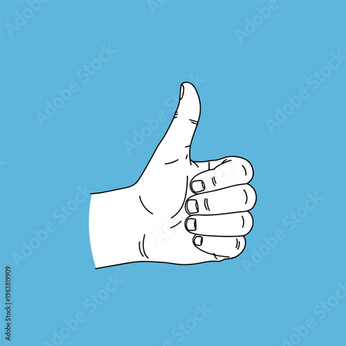 Hand giving thumbs up gesture.