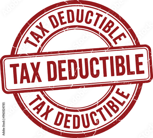 Tax Deductible Stamp Vector