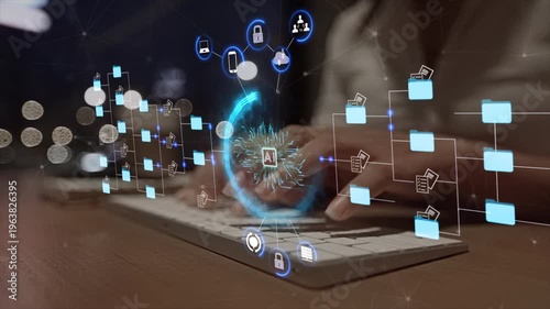 Artificial intelligence processing digital documents and folders with automation technology for business data management