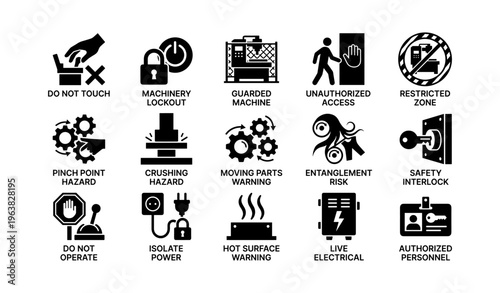 Safety hazard signs: warnings for industrial and workplace environments