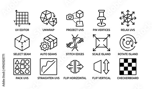 Basic uv mapping: unwrap, edit, and arrange geometry in 3d design