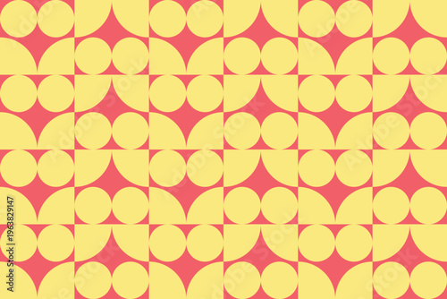 Circle Shapes and Designs Yellow Colors Geometric Pattern Abstract Background Geometric Background