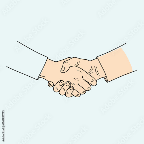 Two hands shaking in a deal.