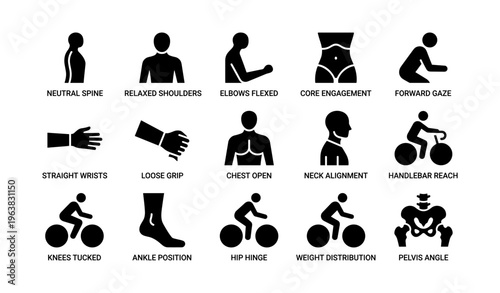 Illustrated guide to proper cycling posture and alignment techniques