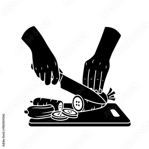 chopping vegetables icon
