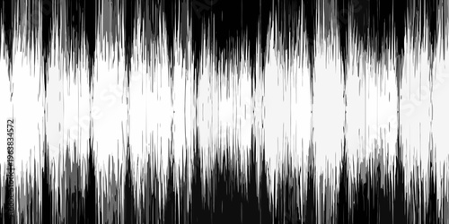 Photography Abstract black and white waveform pattern resembling sound visualization