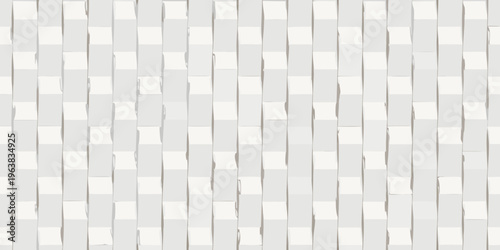 Close up of a woven white texture resembling a wicker pattern