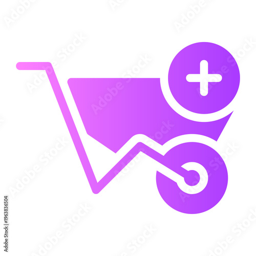 wheelbarrow gradient icon