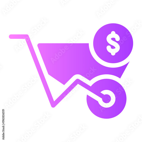wheelbarrow gradient icon
