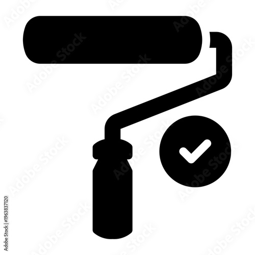 paint roller glyph icon