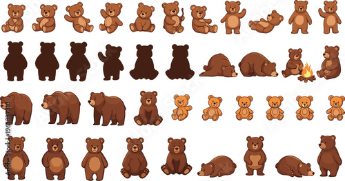 Cute cartoon vegetable and fruit character collection with funny faces and poses, healthy food mascot illustration set isolated on white background