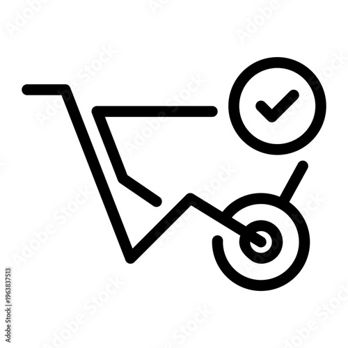 wheelbarrow line icon