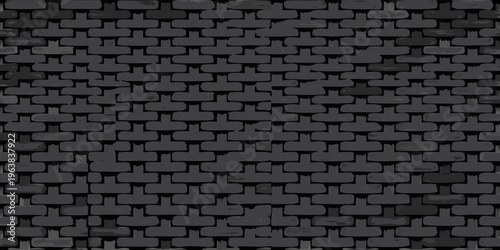 Dark gray woven texture resembling a tightly packed brick wall