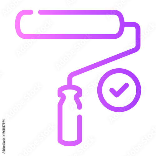 paint roller gradient icon