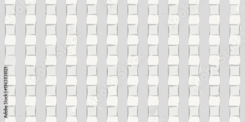 Close up of a woven light gray and white textured fabric pattern