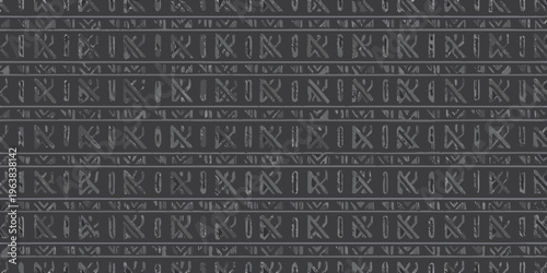 Abstract geometric pattern with repeating linear and cross like motifs