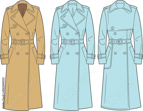 Technical jogger pants fashion sketch with pockets waistband cuffed hem flat vector