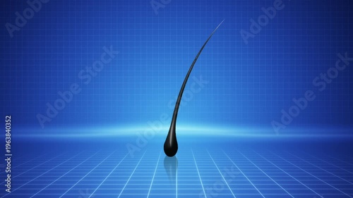 Transformation of Damaged Unhealthy Hair to Healthy Repaired Hair Closeup of Hair Treatment Concept CGI Animation