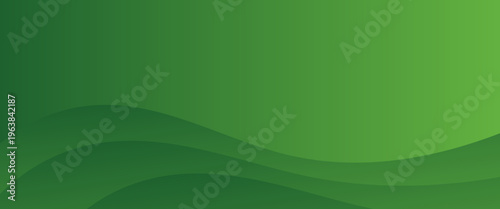 Green gradient abstract background. with green wave shapes. smooth transition. simple background.