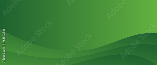 Green gradient abstract background. with green wave shapes. smooth transition. simple background. modern background.