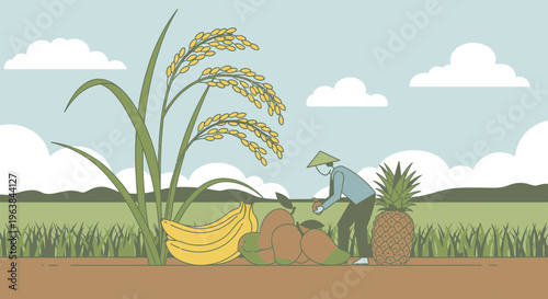 Man working in a farm field 1.