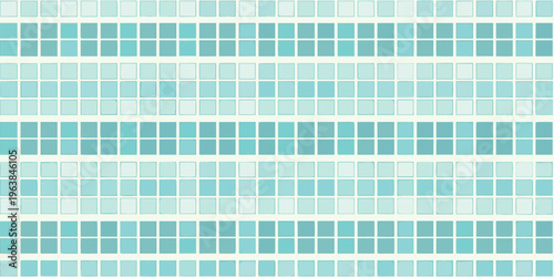 An aerial view of many rectangular turquoise colored buildings