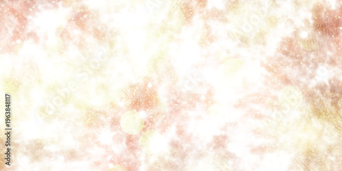 Abstract soft beige and white watercolor texture with golden glitter particles