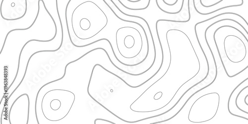 Black and white topographic map contour lines pattern