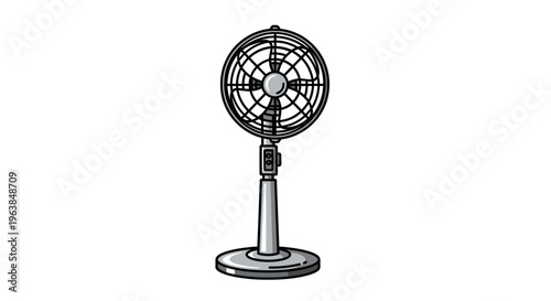 Electric fan on a stand 1.