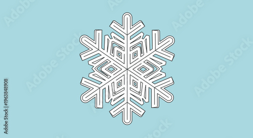 Snowflake Ice Crystal Winter Weather Pattern.