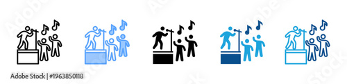 Concert icon multiple style and collection