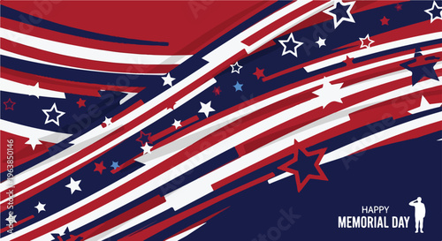 Patriotic themed abstract design with stars and stripes, perfect for celebrations