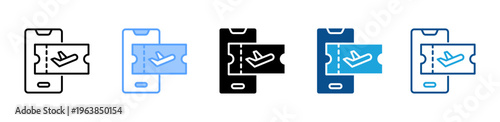 Foto E-Ticket icon multiple style and collection