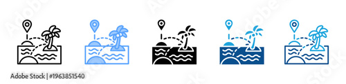 Island Hopping icon multiple style and collection