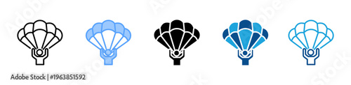 Skydiving icon multiple style and collection