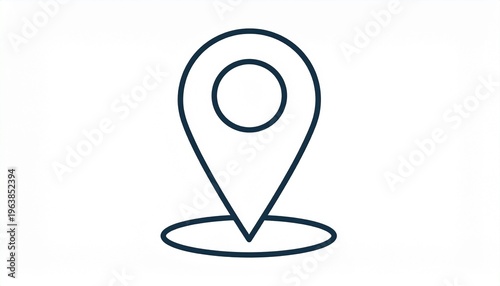 A simple outline icon of a map pin indicating a location on a map for navigation or place marking Free Download A simple outline icon of a map pin indicating a location on a map for navigation or place marking - GFXLoad