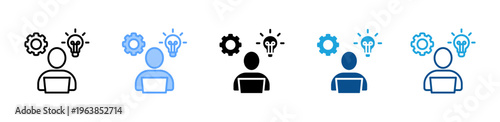 Professional Development icon multiple style and collection