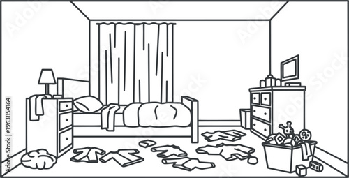 A messy living room with a couch lamp and television