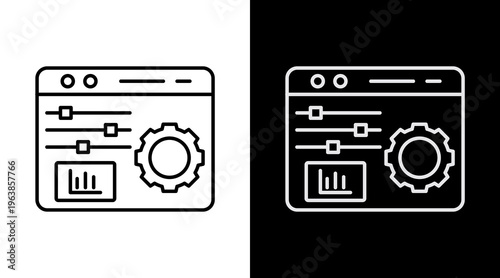 Panel White Icon Set Design