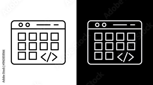 Web Application  White Icon Set Design