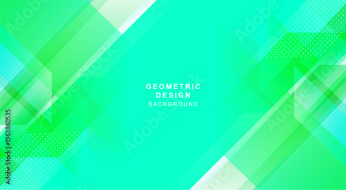 斜線とドットで組み合わせた緑色の幾何学的な背景素材