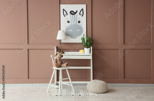 Changing table with chair a...