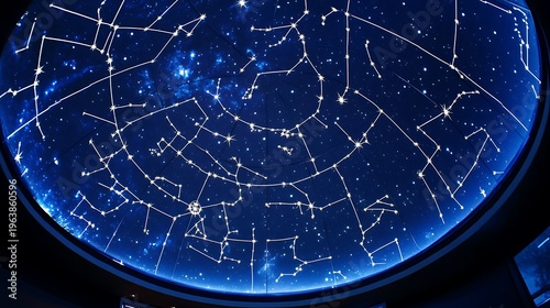 Starry night sky illustration celestial constellations and cosmic background