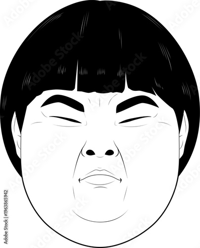 怒っている太った男性