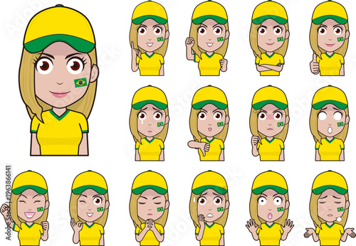 サポーター女性ブラジル代表