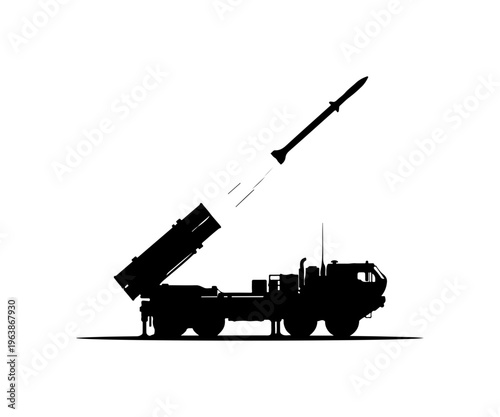 Military Missile Launcher Vehicle Illustration