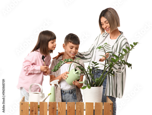 Happy mother and her little...